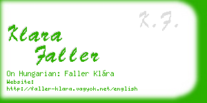 klara faller business card